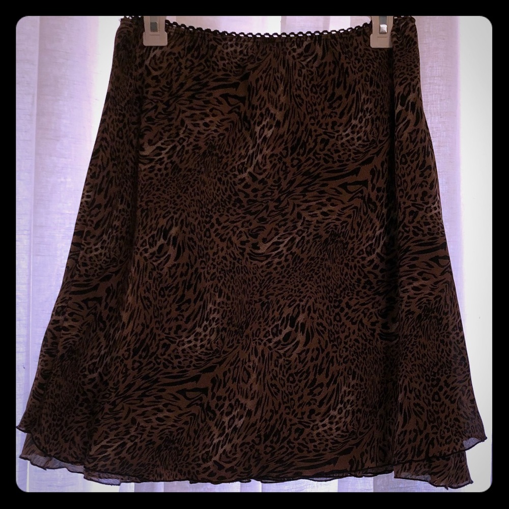Animal print short skirt